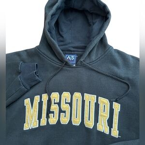 Vintage Missouri Tiger Black & Gold Hoodie Size Medium Men’s/Unisex College NCAA